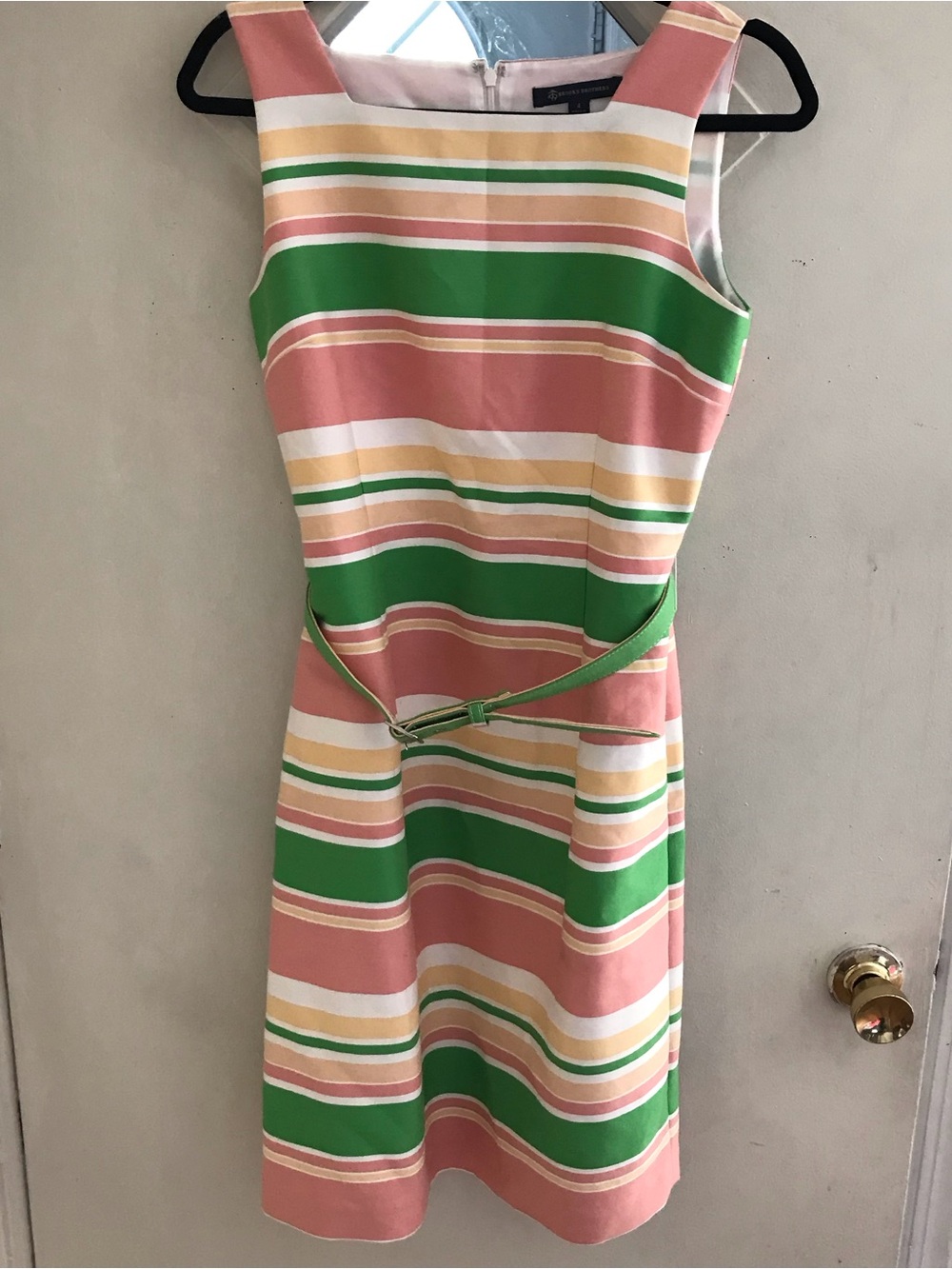 Square Neckline stripe dress